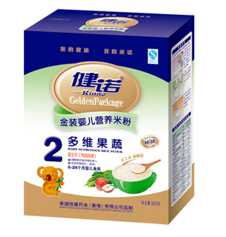 健諾多維果蔬嬰兒營(yíng)養(yǎng)米粉2段盒裝