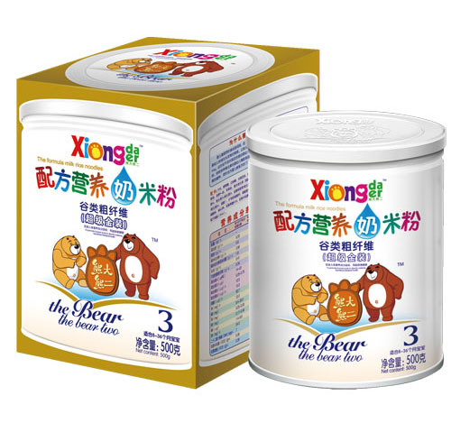 熊大熊二谷類(lèi)粗纖維配方營(yíng)養(yǎng)奶米粉