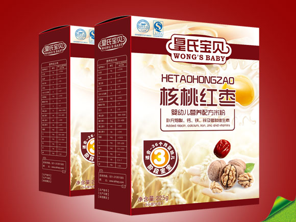 皇氏寶貝盒裝核桃紅棗營(yíng)養(yǎng)米粉3段