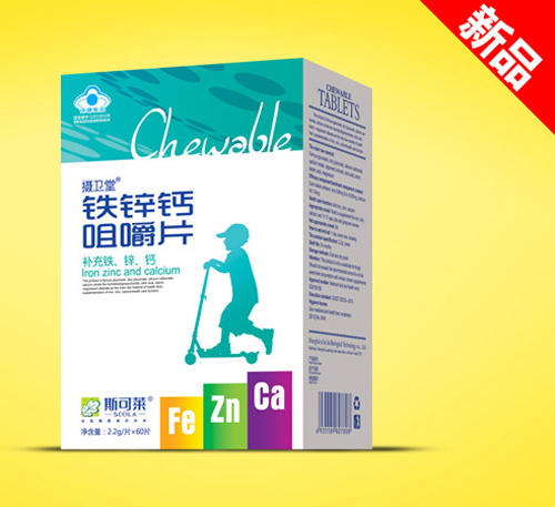 斯可萊兒童鐵鋅鈣咀嚼片