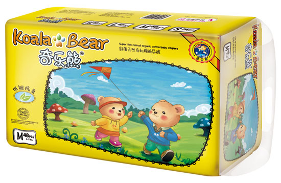 奇樂熊舒薄有機棉尿褲M碼48片