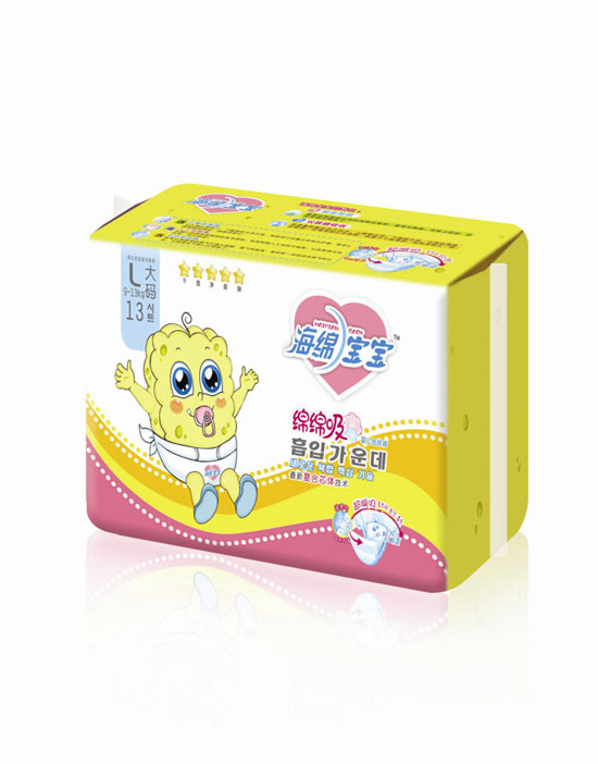 海綿寶寶綿綿吸嬰兒紙尿褲L大碼