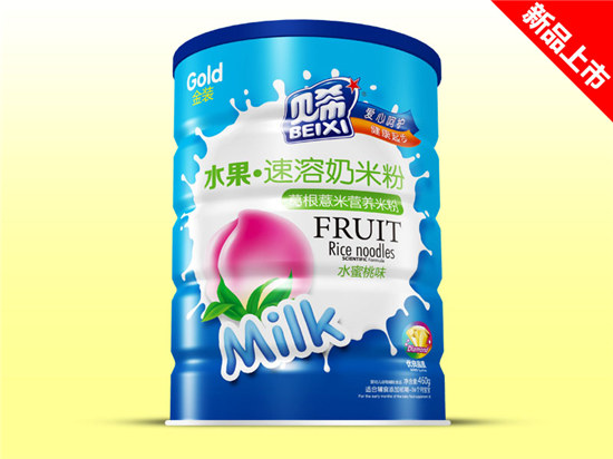 水果速溶奶米貝希粉鐵聽-水蜜桃葛根