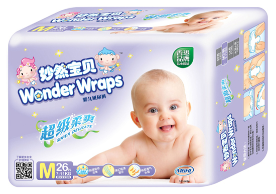 妙然寶貝超級柔爽嬰兒紙尿褲M碼26片