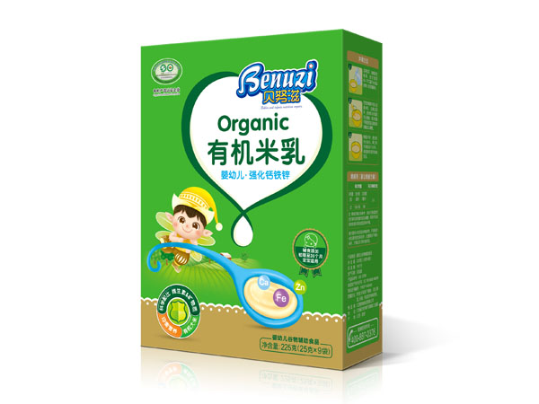 貝努滋嬰幼兒強(qiáng)化鈣鐵鋅有機(jī)米乳