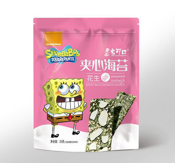 香當(dāng)可口海綿寶寶系列-夾心海苔-花生