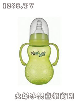 MILAOSU牌標(biāo)口大葫蘆帶手柄自動(dòng)母乳實(shí)感奶瓶