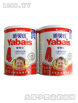 雅貝氏智育樂4段兒童成長(zhǎng)奶粉