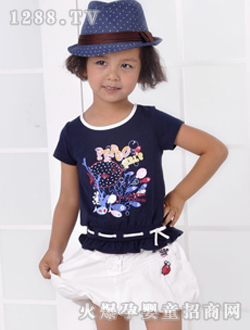 小豬班納圓領短袖針織衫