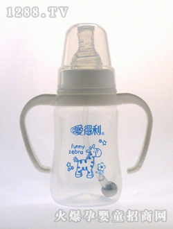 實(shí)感帶柄自動PP奶瓶120mL藍(lán)驢