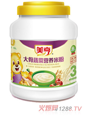 美亨800g桶裝大骨蔬菜營(yíng)養(yǎng)米粉3段