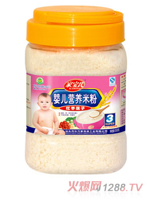 家寶氏紅棗蓮子?jì)雰籂I養(yǎng)米粉3段桶裝