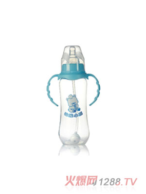 哈尼小熊標口弧形雙耳自動PP奶瓶240ml