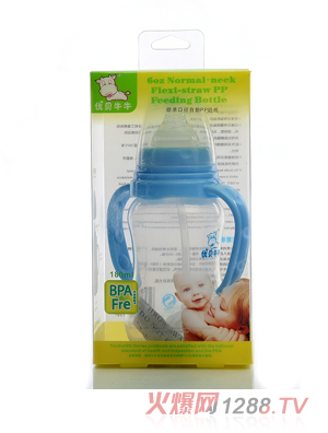 優(yōu)貝牛牛嬰兒寬口徑自動PP奶瓶