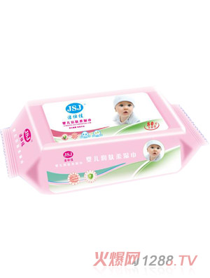 潔仕佳嬰兒潔膚柔濕巾80片