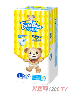 福泰熊超薄棉柔嬰兒紙尿片L碼大片