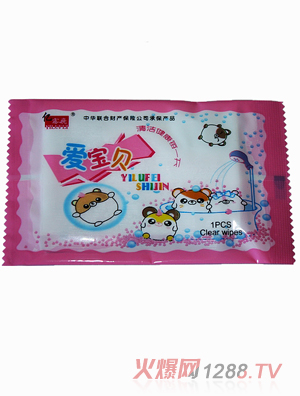 億露飛嬰兒濕巾愛寶貝單片裝