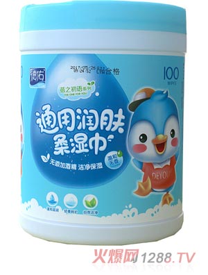 德佑潤膚柔一次性寶寶濕巾100抽