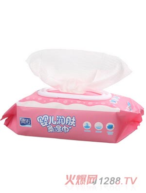 德佑?jì)雰簼?rùn)膚濕巾80抽