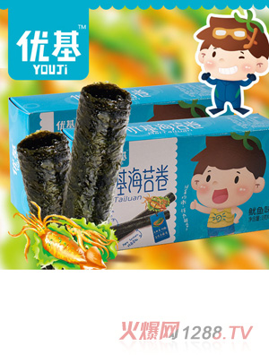 優(yōu)基魷魚味海苔卷盒裝36克