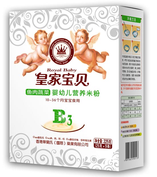 皇家寶貝225克營(yíng)養(yǎng)米粉米粉-魚(yú)肉蔬菜