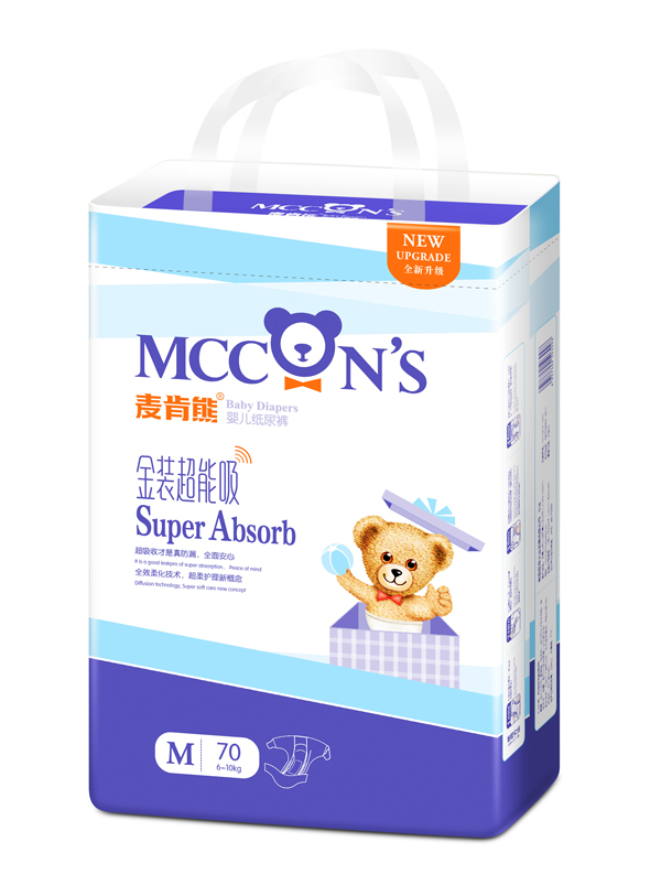麥肯熊金裝超能吸大包尿褲M